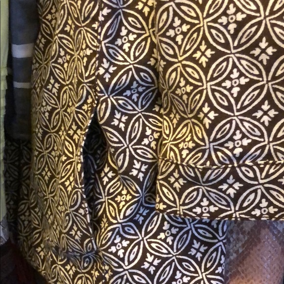 Talbots 3/4 sleeve jacket; brown/white: size 14 - Picture 7 of 7